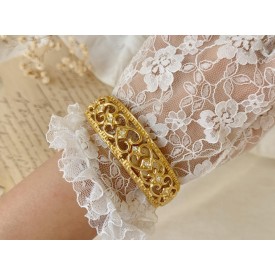Gold Metal Cuff Women's Watch